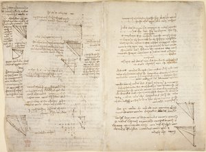 Arundel 263, f.217v, f.216 Noter og diagrammer fra 