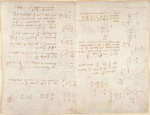 Arundel 263, f.220v, f.221, Noter; matematiske beregninger, fra 