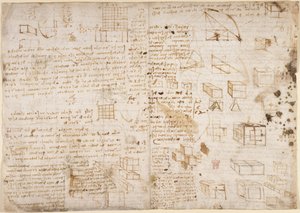 Arundel 263, f.223v Noter og diagrammer fra 