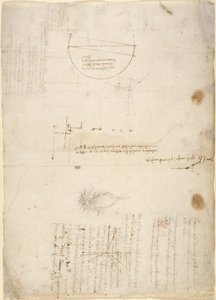 Arundel 263, f.33v Noter og diagrammer om mekanik, fra 