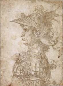 Buste af en kriger af Leonardo da Vinci