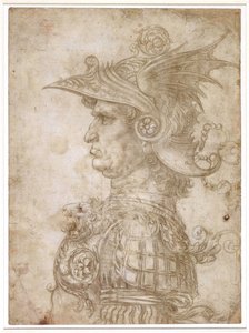 Buste af en kriger af Leonardo da Vinci