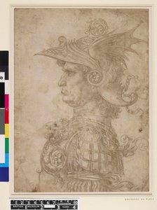 Buste af en kriger af Leonardo da Vinci