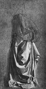 Afstøbning af draperi til en stående figur, c1470 1945 af Leonardo da Vinci