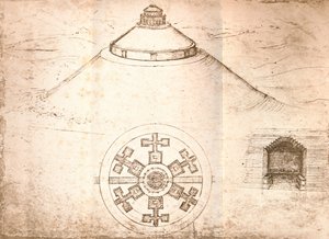 Design til et mausoleum, c1472-c1519 1883 af Leonardo da Vinci