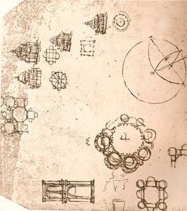 Tegning af kirkelig arkitektur, c1472-c1519 1883 af Leonardo da Vinci