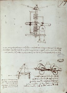 Flyvende maskine tegning. Manuskript af Leonard De Vinci (Leonardo da Vinci af Leonardo da Vinci