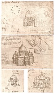 Fire tegninger af kirkelig arkitektur, c1472-c1519 1883 af Leonardo da Vinci