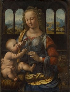 Tysk: Madonna mit der Nelke Madonna of the Carnation af Leonardo da Vinci