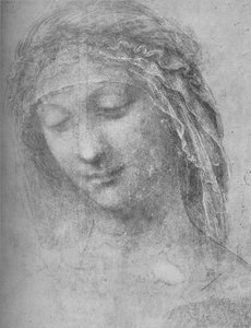 Leder af en kvinde tre kvarter til venstre, c1480 1945 af Leonardo da Vinci