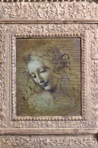 Hoved af en kvinde, kaldet "la scapigliata", ca. 1492-1501 (olie på panel) af Leonardo da Vinci