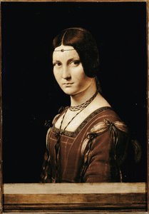 La Belle Ferronniere. (olie på træ af Leonardo da Vinci