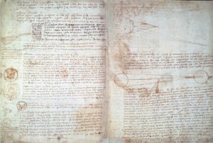 Leonardo da Vinci, sider fra Cod. Hammer af Leonardo da Vinci