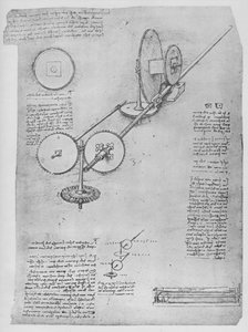 Maskine til at forme jernstænger til fremstilling af kanoner, c1480 1945 af Leonardo da Vinci