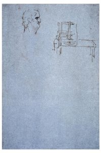 Mandsprofilportræt af Leonardo da Vinci