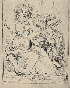 Jomfru med en enhjørning, c1478-1480 1945 af Leonardo da Vinci