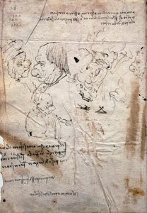Mandlige karikaturer og biblioteksliste, Codex Trivulzianus af Leonardo da Vinci
