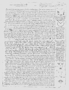 Side fra Codex Leicester, 1508-12 af Leonardo da Vinci