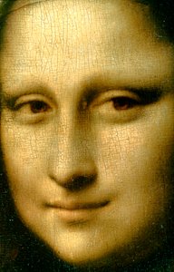 Portræt af Mona Lisa detalje, 1503-1506 af Leonardo da Vinci