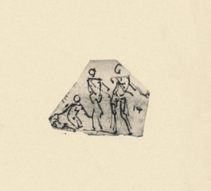 Skitse af tre figurer, c1480 1945 af Leonardo da Vinci
