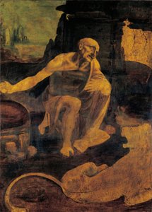 Den hellige Hieronymus, ca. 1480-82 (olie og tempera på valnøddetræ) af Leonardo da Vinci