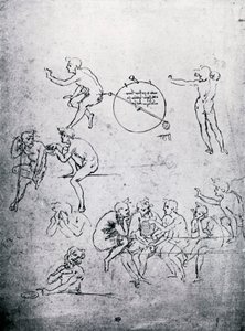 Studier til Magiernes tilbedelse og den sidste nadver, 1400-tallet 1930. af Leonardo da Vinci