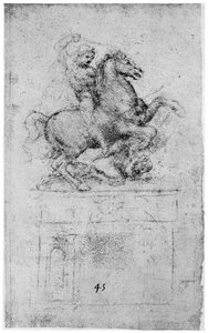 Studie til Trivulzio-monumentet, c1508 1954 af Leonardo da Vinci