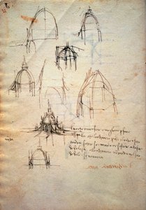 Studie til kuplen til katedralen i Milano, Code Trivulzianus af Leonardo da Vinci