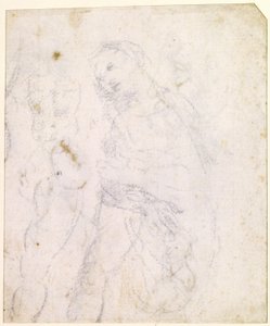Studie af en Madonna [verso] af Leonardo da Vinci