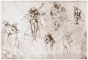 Kongernes tilbedelse, c1481 af Leonardo da Vinci
