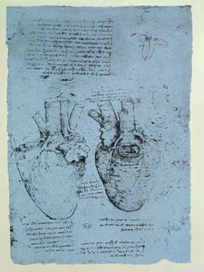 The Heart, faksimile af Windsor-bogen (pen og blæk på papir) af Leonardo da Vinci