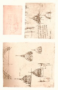 Tre tegninger af Milanos katedral, c1472-c1519 1883 af Leonardo da Vinci