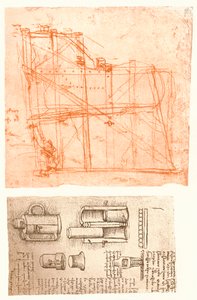 To tegninger, c1472-c1519 1883 af Leonardo da Vinci