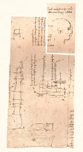 To tegninger, der illustrerer teorien om proportionerne af den menneskelige figur, c1472-c1519 1883 af Leonardo da Vinci