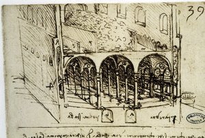 Byplanlægning: arkitektonisk plan (39) af Leonardo da Vinci (Leonardo da Vinci) - Institut de Frances bibliotek af Leonardo da Vinci