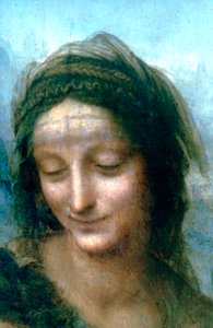 Jomfru og barn med St Anne detalje, 1502-1516 af Leonardo da Vinci