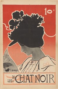 Plakat for magasinet Le Chat Noir Lire Le Chat Noir (titel på objekt) af Leonce Burret
