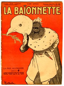 Cover af "" La Baionnette"", Satirisk i farver af Leonetto Cappiello