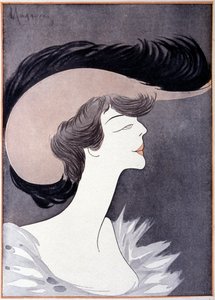 Portræt af Mrs. Longworth (Alice Roosevelt Longworth) (1884 - 1980), datter af Theodore Roosevelt. Tegnefilm af Leonetto Cappiello. af Leonetto Cappiello