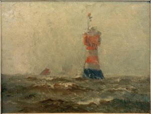 Roter Sand ’fyrtårn i mundingen af ​​Weser