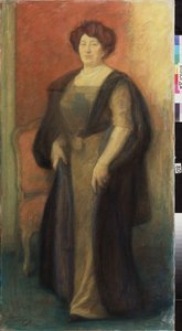 Portræt af Anna Vysotskaya (?). Værk af Leonid Osipovich Pasternak (1862-1945), pastel på pap af Leonid Osipovic Pasternak