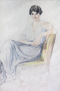 Portræt af Lise Bonnefon af Leopold (1872-1947) Lelee