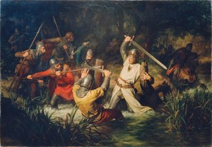 Rudolf af Habsburg i livsfare, 1872. af Leopold Edler von Löffler Radymno
