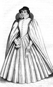 Caterina de Medici, fransk vintage tøj XVI århundrede Henri kongerige II, konge af Frankrig