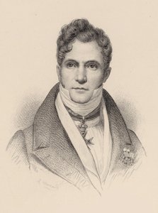 Portræt af dirigenten og komponisten Gaspare Spontini 1774-1851. af Leopold Massard