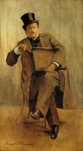 Portræt af Georges Courteline 1858-1929, ca. 1898. af Leopold Stevens