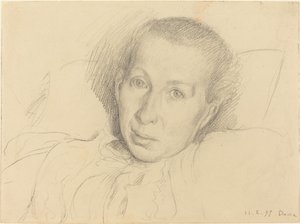 Kunstnerens søster, Marie von Kalckreuth af Leopold von Kalckreuth