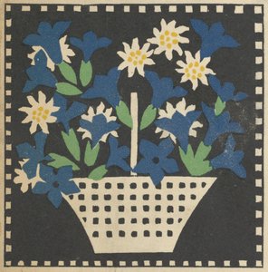 Kurv med blomster, 1907. af Leopoldine Kolbe
