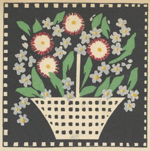 Kurv med blomster, 1907. af Leopoldine Kolbe