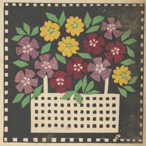 Kurv med blomster, 1907. af Leopoldine Kolbe